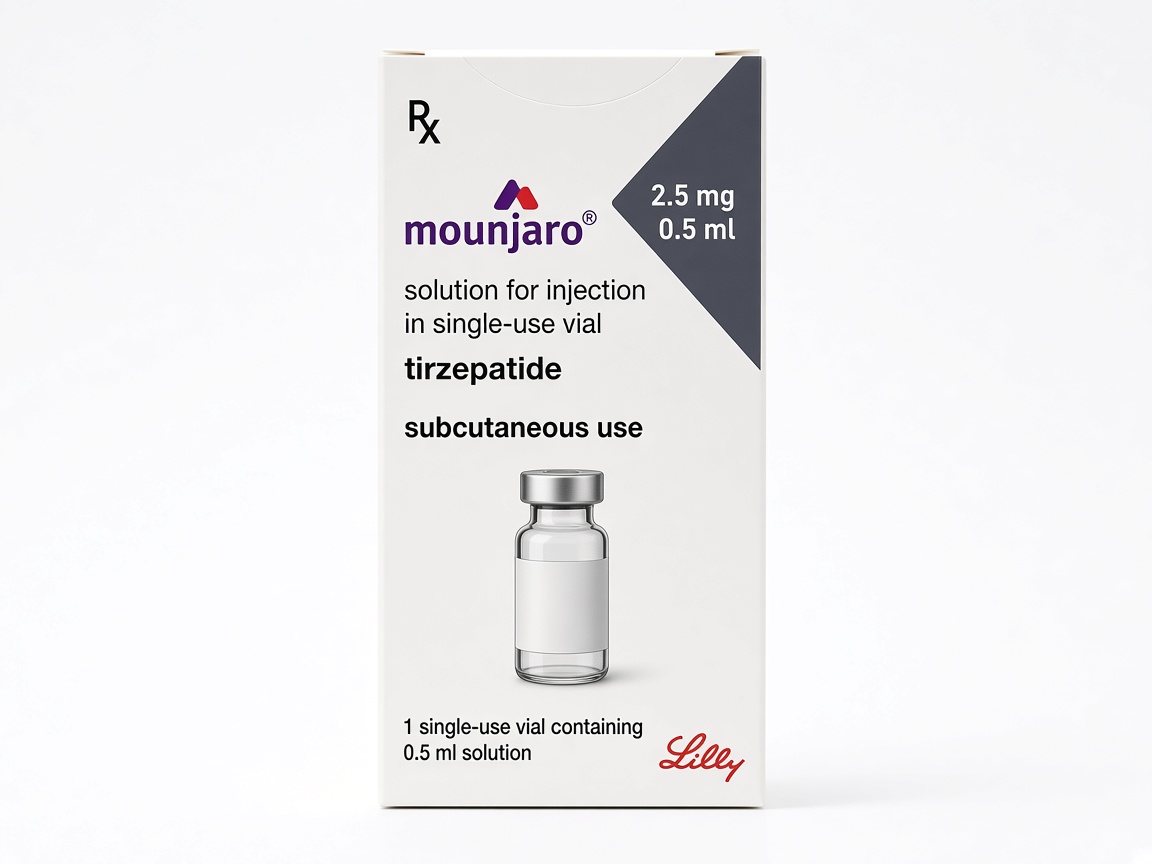 Пачка Mounjaro 2.5 мг, флакон