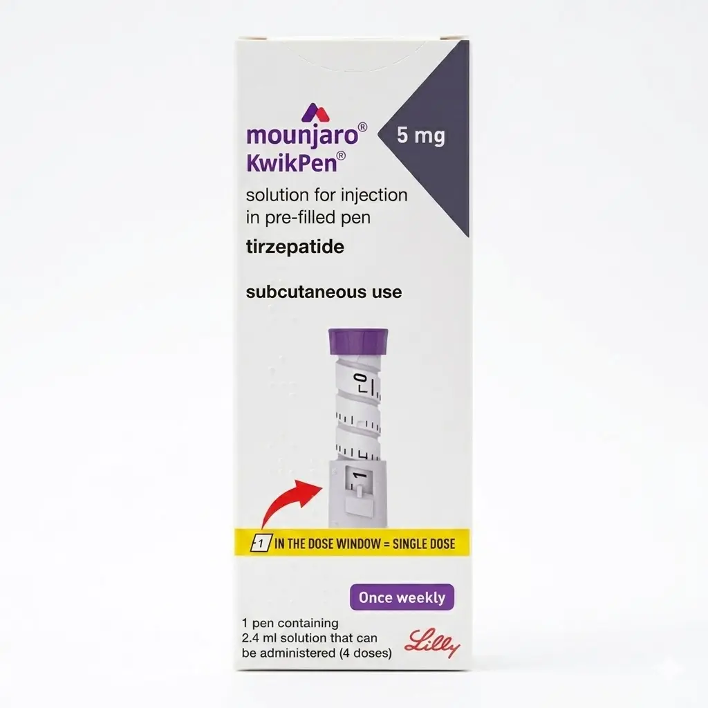 Пачка Mounjaro KwikPen 5 мг