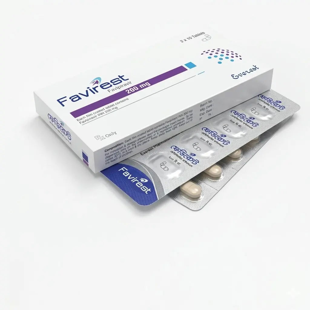 Favirest — Favipiravir 200 mg, 20 product-page.units_short, Everest