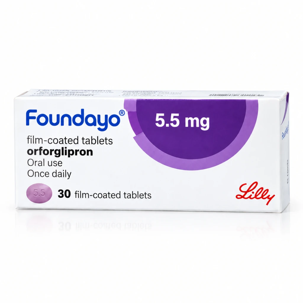 Фаундайо 5.5 (Foundayo 5.5) — Орфорглипрон 5.5 мг, 30 шт, Eli Lilly
