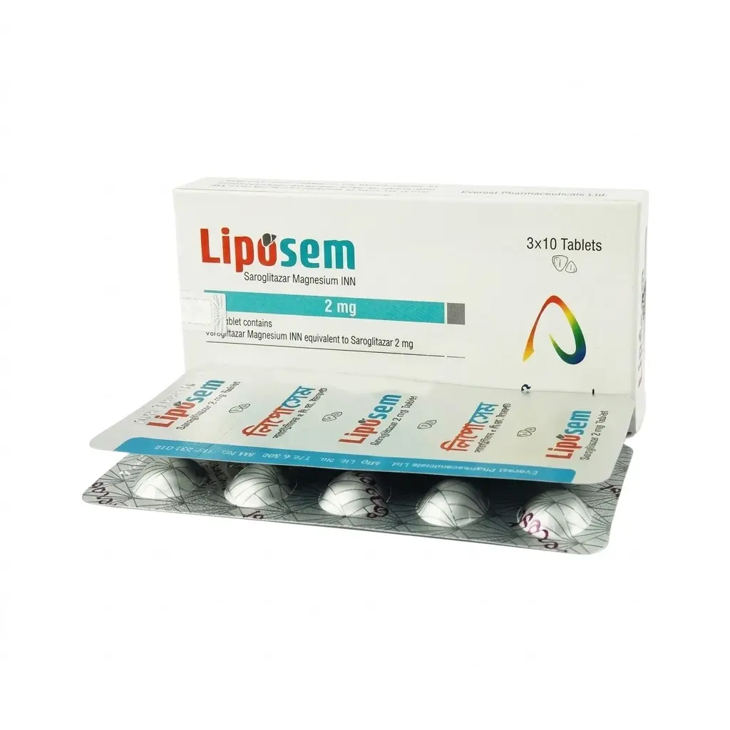 Liposem — Saroglitazar 2 mg, 30 product-page.units_short, Everest