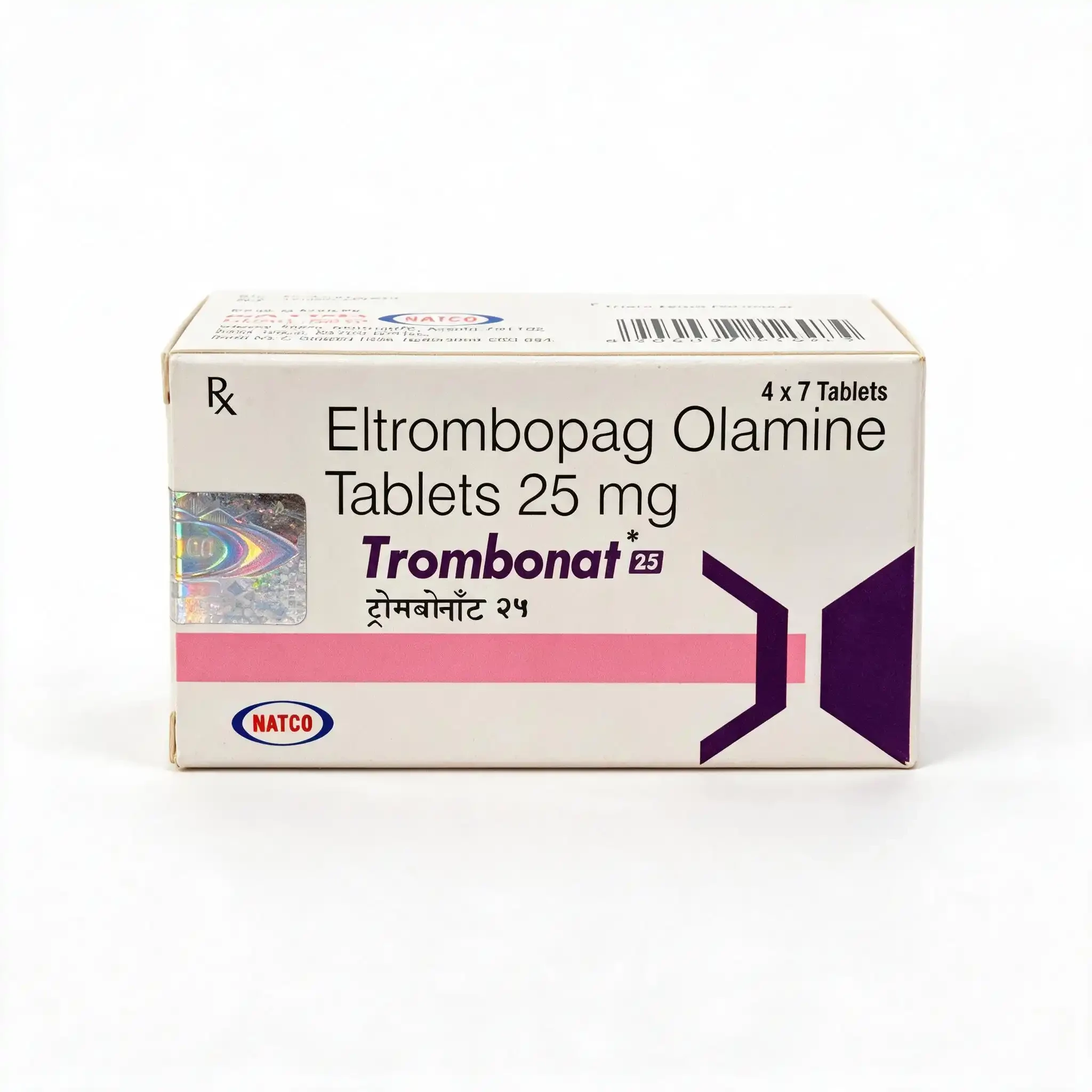 Trombonat 25 — Eltrombopag 25 mg, 28 шт, Natco