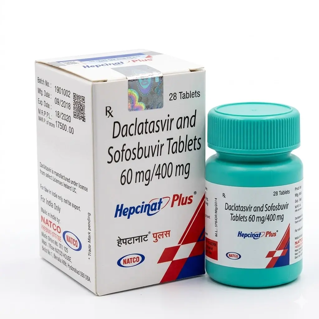 Hepcinat Plus — Daclatasvir 60 mg + 400 mg, 28 product-page.units_short, Natco