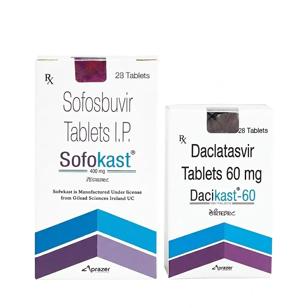 Sofokast + Dacikast — Sofosbuvir 400 mg + 60 mg , 28 + 28 product-page.units_short, Aprazer