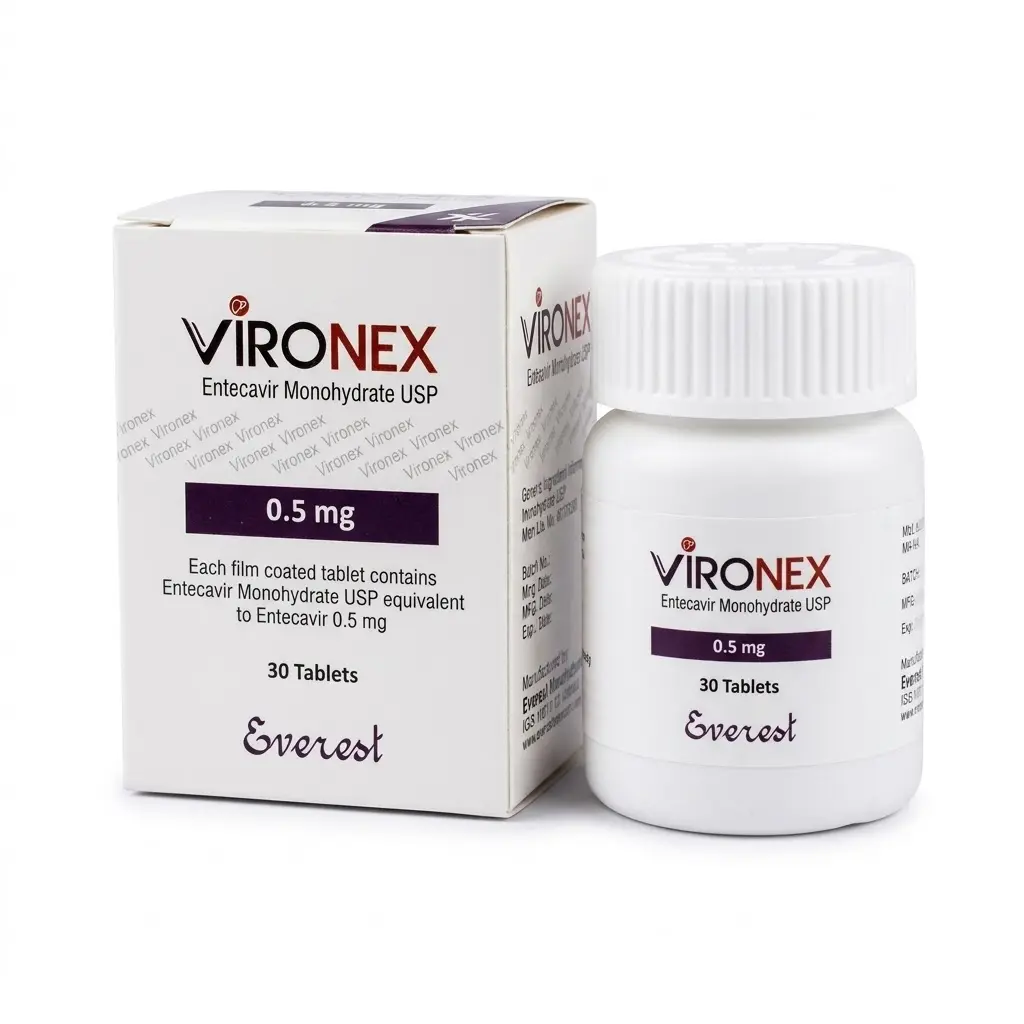 Vironex — Entecavir 0.5 mg, 30 product-page.units_short, Everest