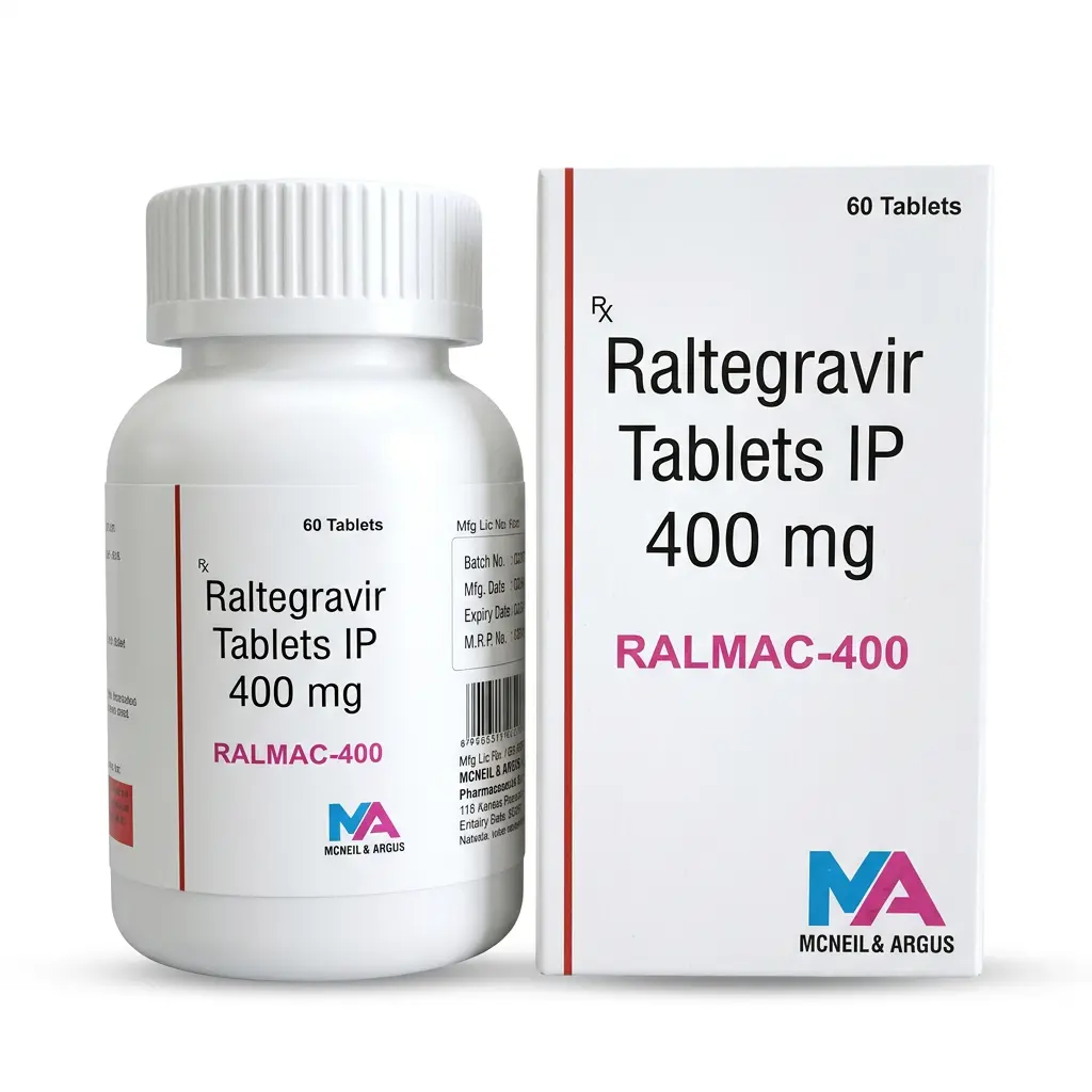 Ralmac — Raltegravir 400 mg, 60 product-page.units_short, McNeil & Argus