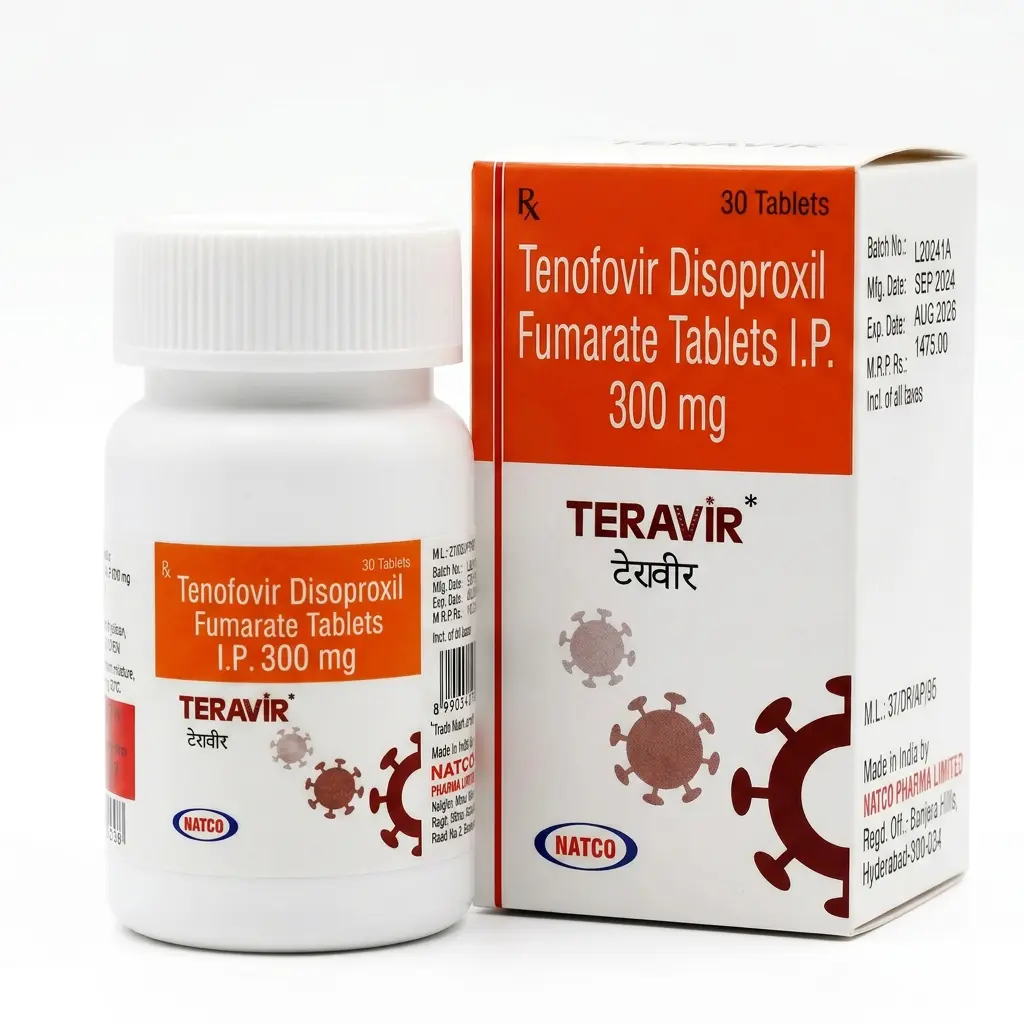 Teravir — Tenofovir Disoproxil Fumarate 300 mg, 30 product-page.units_short, Natco