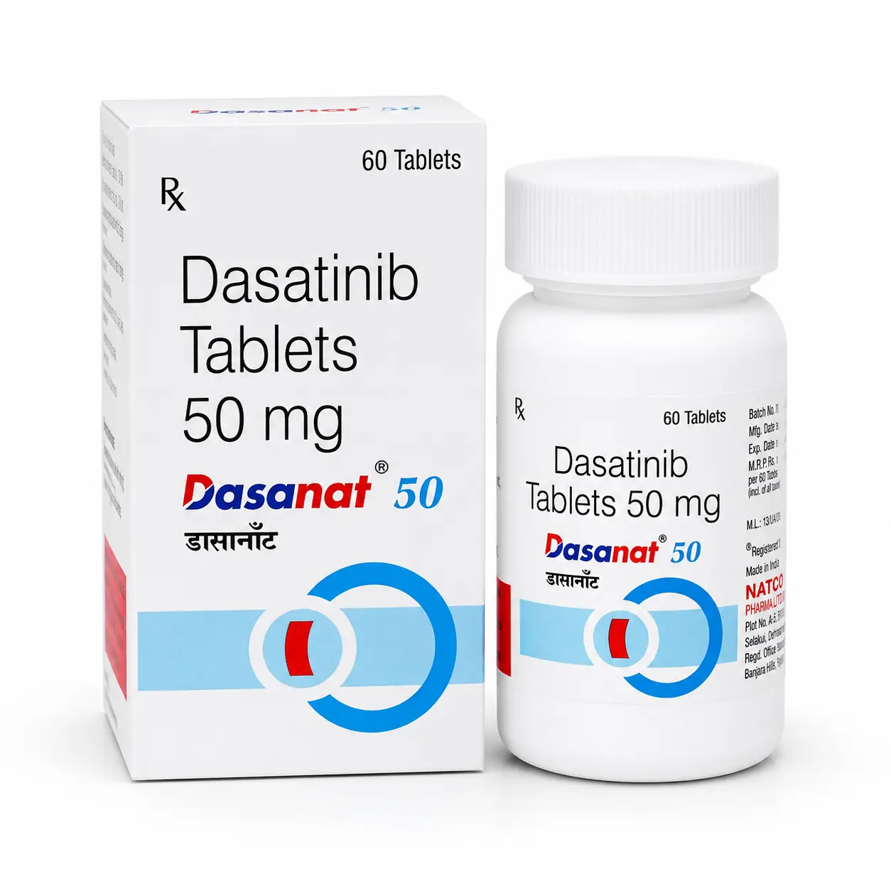 Dasanat 50 — Dasatinib 50 mg, 60 шт, Natco