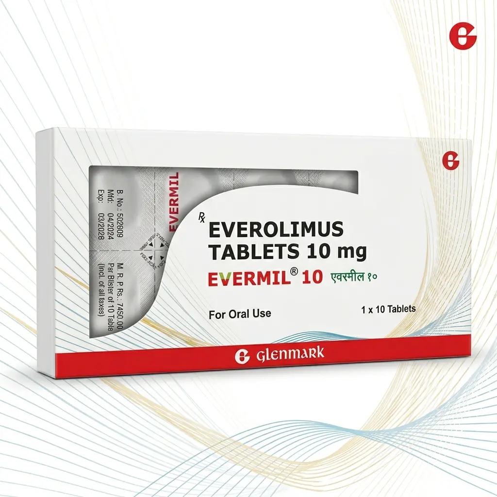 Evermil — Everolimus 10 mg, 10 product-page.units_short, Glenmark