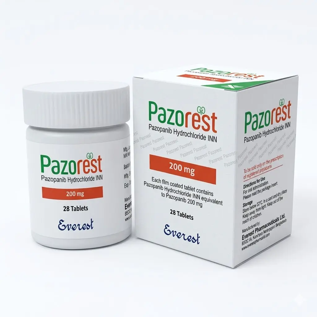 Pazorest — Pazopanib 200 mg, 28 product-page.units_short, Everest