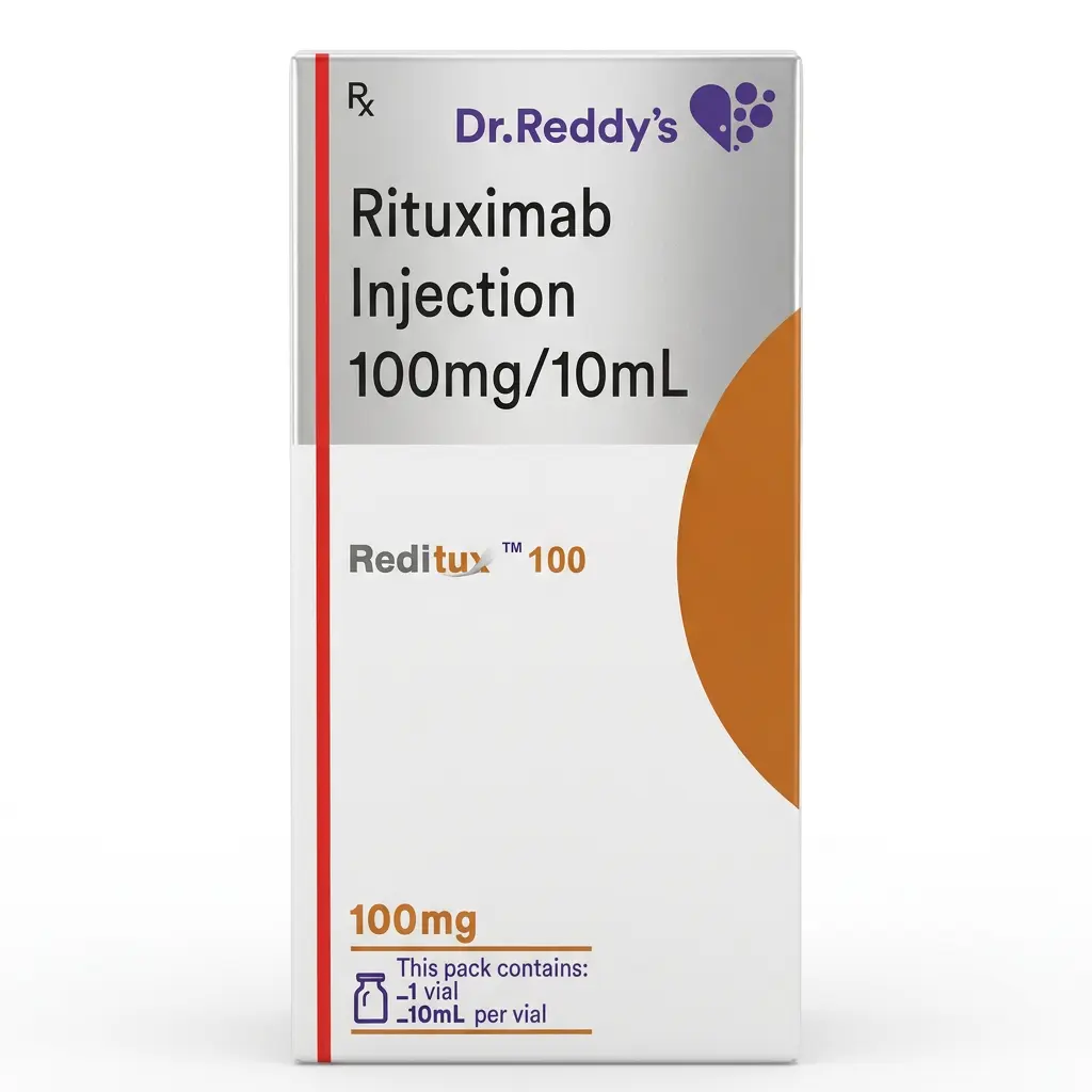 Reditux 100 — Rituximab 100 mg, 1 product-page.units_short, Dr. Reddy's
