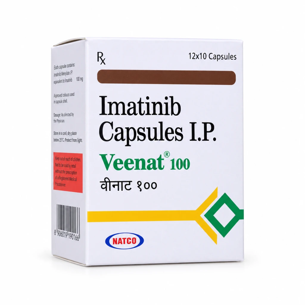Винат 100 (Veenat 100) — Иматиниб 100 мг, 120 шт, Natco