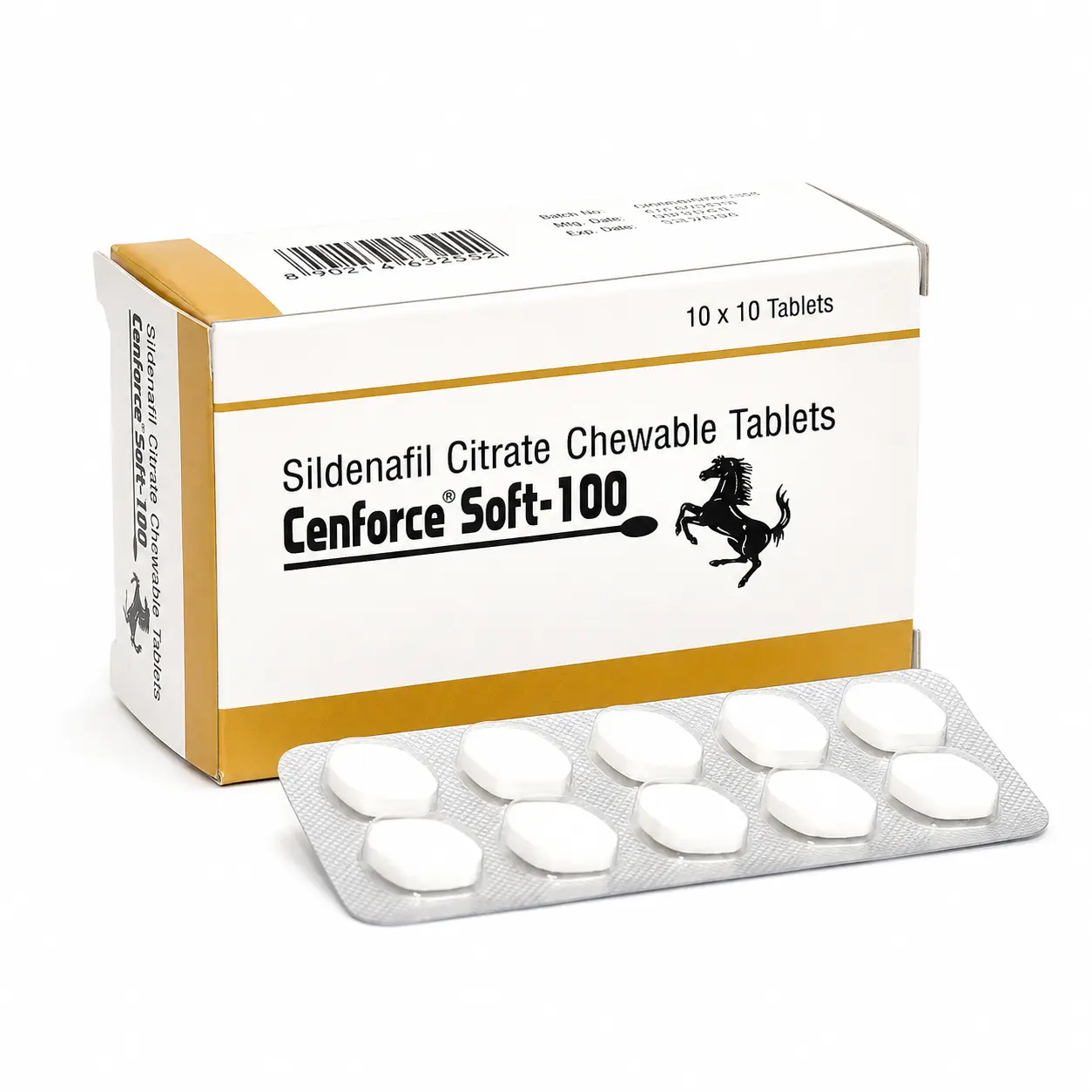 Cenforce Soft 100 — Sildenafil 100 mg, 10 шт, Centurion Laboratories