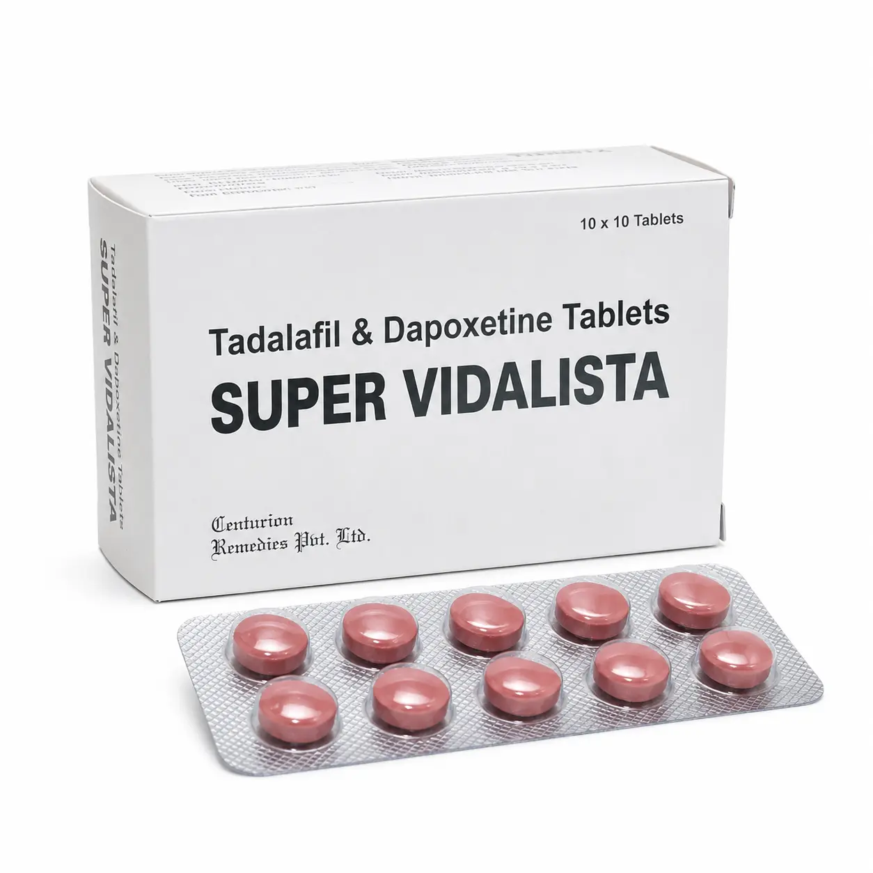 Super Vidalista — Tadalafil 20 + 60 mg, 10 шт, Centurion Laboratories