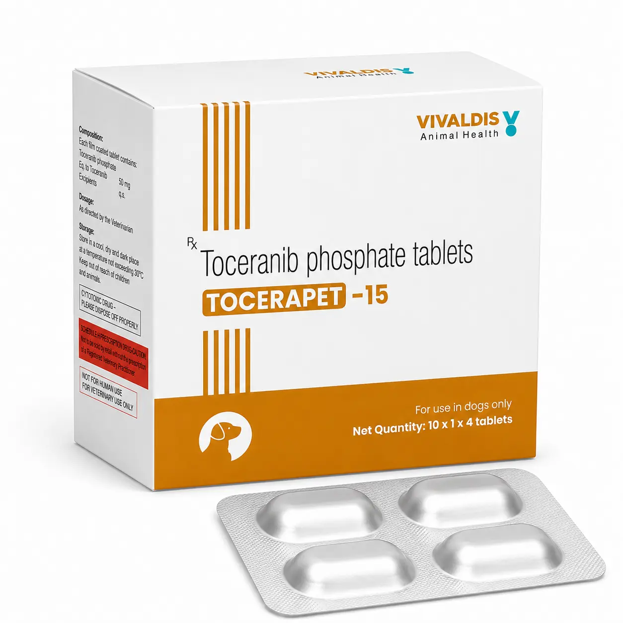Tocerapet 15 — Toceranib Phosphate 15 mg, 40 шт, Vivaldis Animal Health